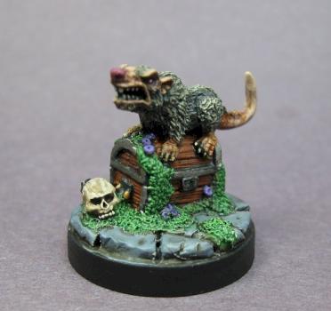 WOTC Miniatures D&D Dire Rat on Treasure chess by mikecarrero