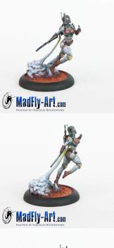 Vixen Hunter with helmet by MadFlyArtStudio