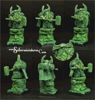Dwarf greenstuff oryginal sculpture 28mm by Scibor