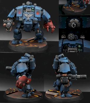 Crimson Fists Primaris Redemptor Dreadnought by Angaroth