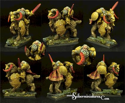 Dwarf Lord on Mountain Ram by Scibor