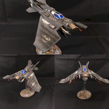 Iron Hands Primaris Lighting Strike Fighter by ROBOcaster