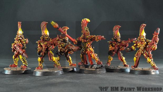 Warhammer 40k Eldar Fire Dragons by hmpaintworkshop