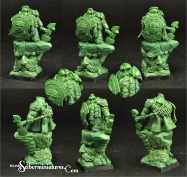 Dwarf greenstuff oryginal sculpture 28mm by Scibor