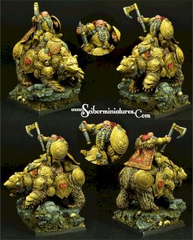 Dwarf Lord on War Bear by Scibor