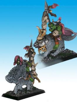 Goblin Shaman on wolf by kuroboy