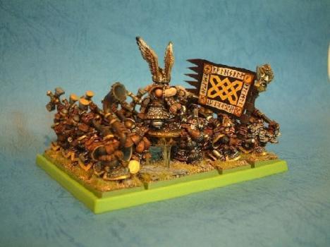 Dwark King Alrik and his Hammerers by dragonyim