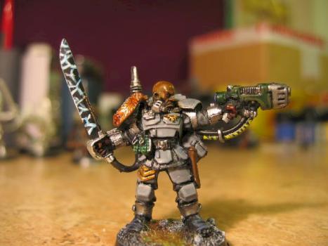 Kasrkin seargent with plasma pistol by Mitthrawnourudo
