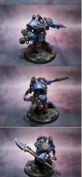 Flesh Tearer Librarian in Centurion Armour by Old Mini Junky