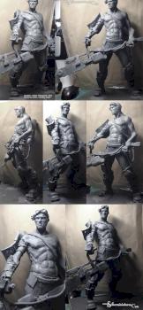 Zombie Slayer - plasticine sketch by Scibor