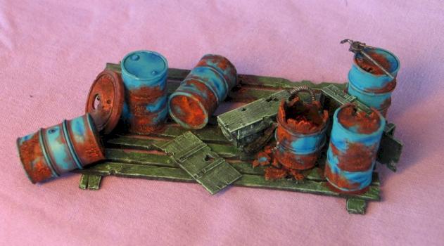Rusty barrels and rotten wood by Tore Bolhoej