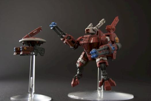 Tau Farsight XV-88 Crisis Suit and Gun Drone 1 by alimickwhit
