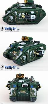 Dark Angels Land Raider Helios by MadFlyArtStudio
