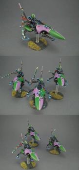 Eldar Jetbike riders by Ipaintyourstuff