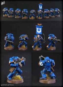 Ultramarine Tactical Squad by GoblinArt