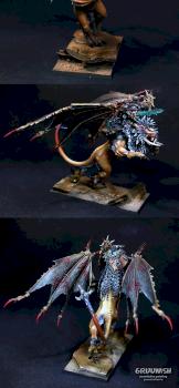 Chaos Lord on Manticore by Gruumsh