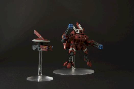 Tau Farsight XV-88 Crisis Suit and Gun Drone 2 by alimickwhit