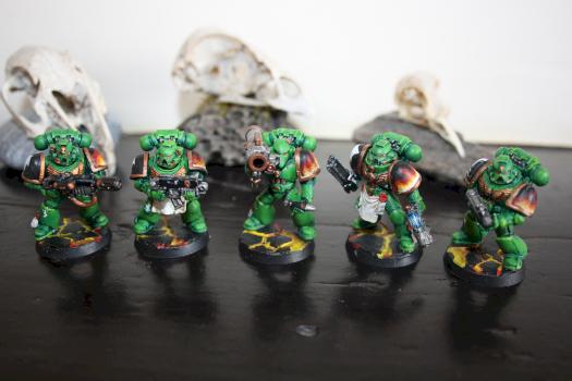 Salamander Tactical Marines by WelshyTheCelt