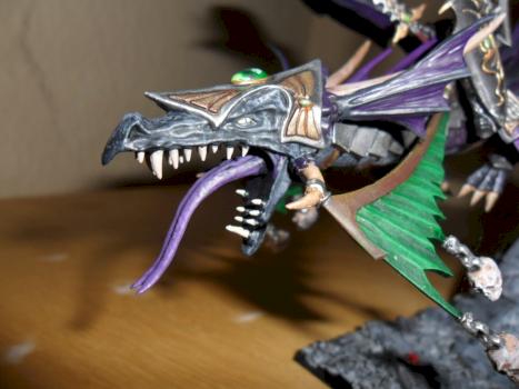 Dark Elves Dragon Close up by Santafu