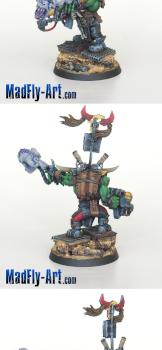 Ork Warboss with Attack Squig by MadFlyArtStudio