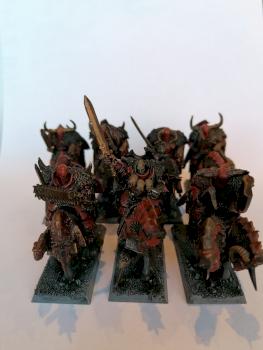 Chaos Knights of Khorne conversions by Candlewhisper