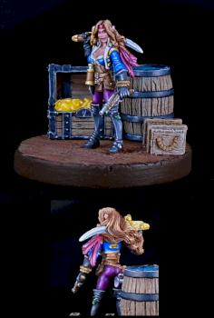 Finaela, Female Pirate by painting raven