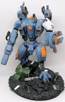 T'au Sa'cea sept XV104 Riptide Battlesuit by peej