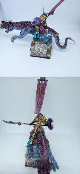 Dark elf lord on carnosaur by epoepo