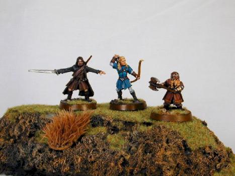 Legolas, Gimli and Aragorn by Cavepainter