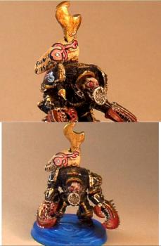Slaanesh Terminator mit Energieklauen und Ikone by JomJabal