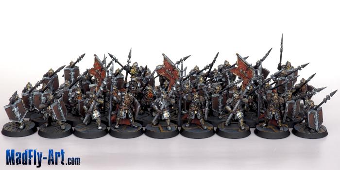Iron Hills Dwarves with Spears by MadFlyArtStudio