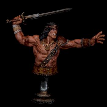 Conan the Cimmerian bust by ZaxCherokee