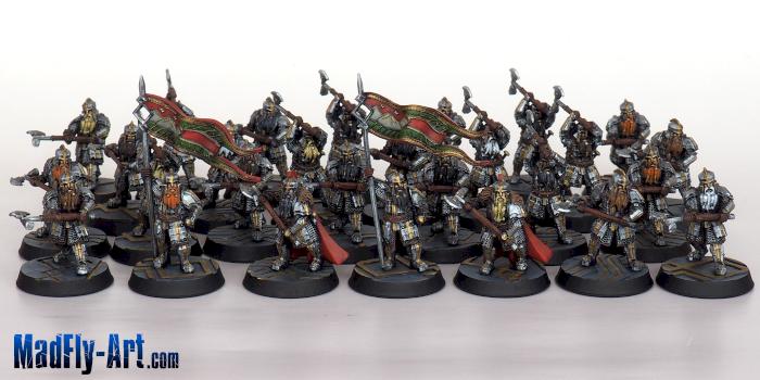 Iron Hills Dwarf Warriors with Mattocks by MadFlyArtStudio