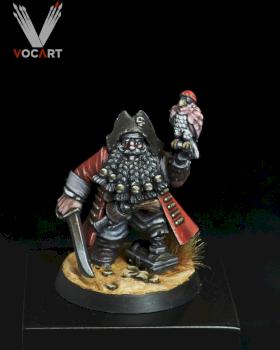 Dwarf Pirate Captain by Vocal
