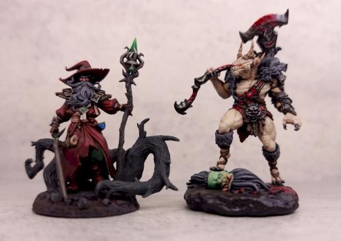 The Green Wizard & Dragonborn Barbarian by TheThighPriestess