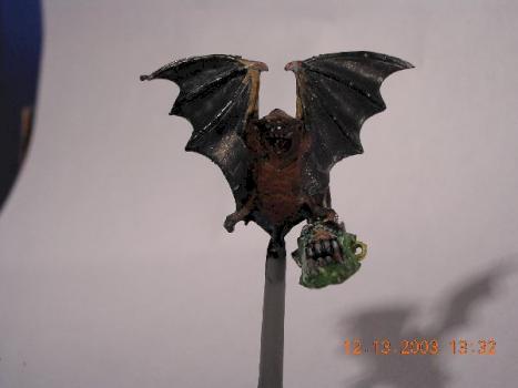 Bat with ork head by FinWolf