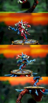 WH MPG Sculpted, Painted Daemon Horror Blue Copier by miss painting