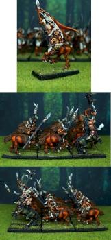 Warhammer MPG Painted Beastmen Centigors & Ghorros by miss painting