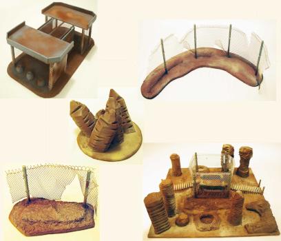 completed desert fortress terrain set by neonnecromancer