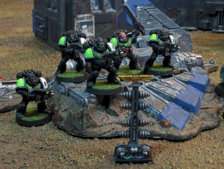 Space marines in action by Jodokast