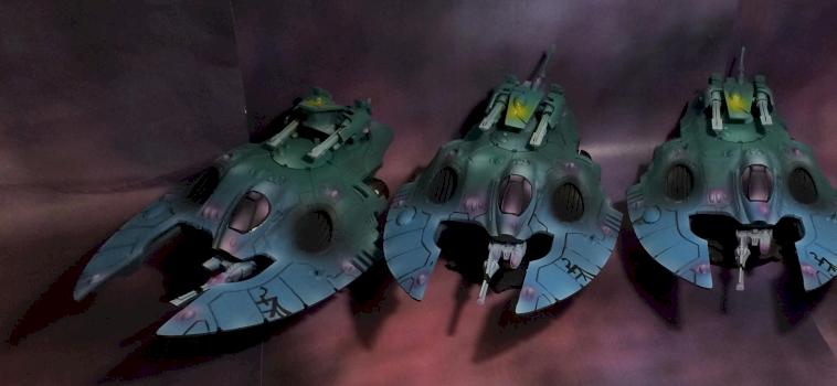 4 Eldar Wave Serpents by Nokistudio