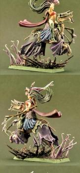 Dark elf female necromancer by aeonotakist
