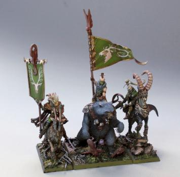 Wood Elves Command Group by Roberto Cantos