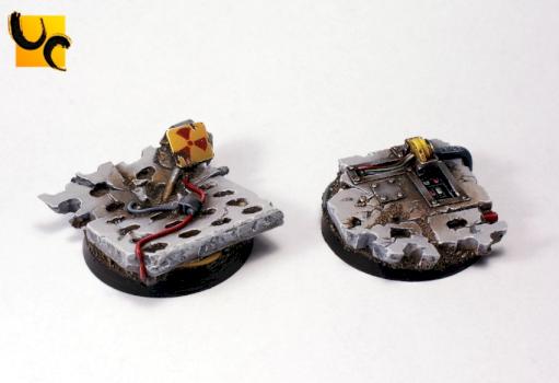 Concrete Slabs Bases Round 40mm (set2) by UnlimitedColours