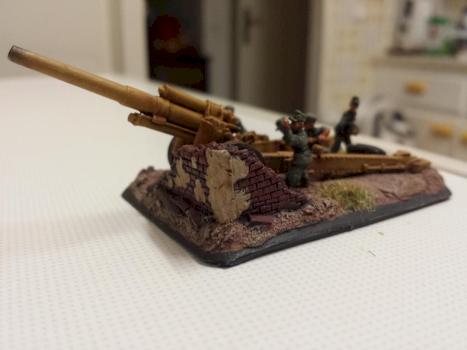 FoW German 15mm 150mm Howitzer close up (side) by Deniskrause
