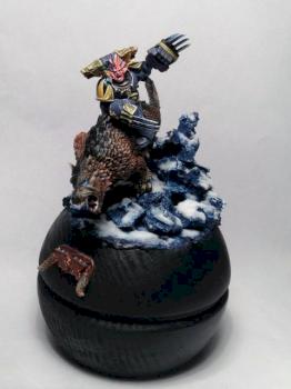 Space Wolves Lord on Thunderwolf by mamikon