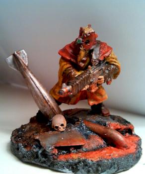 chaos cultist - lava base by PlasticMarine