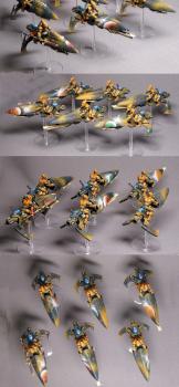 Eldar jetbike squad by Heavy