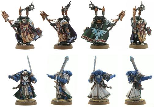Dark Angels Interrogator Chaplain and Librarian by Kronid