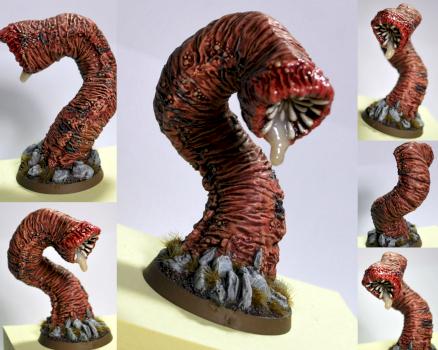 Reaper Bones Purple-headed Worm by Zemlod